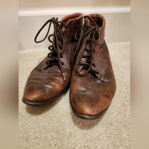 Nine West Brown Ankle Booties shoes 8.5 Woman's